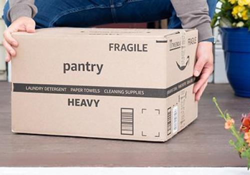 a person sitting in a box